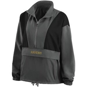 Baltimore Ravens NFL Pullover Jacket Windbreaker Anorak Womens XS NWT